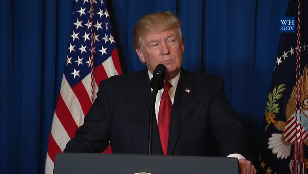 Трамп потдвердил приказ об ударе США по Сирии в обращении к американцам - Sputnik Азербайджан