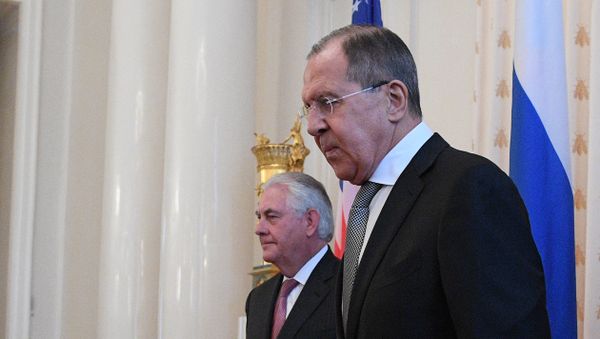 Министр иностранных дел РФ Сергей Лавров и Государственный секретарь США Рекс Тиллерсон, фото из архива - Sputnik Азербайджан