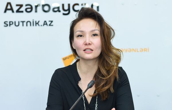 Пресс-конеференция представителей проекта Футбол для дружбы в мультимедийном пресс-центре Sputnik Азербайджан - Sputnik Азербайджан