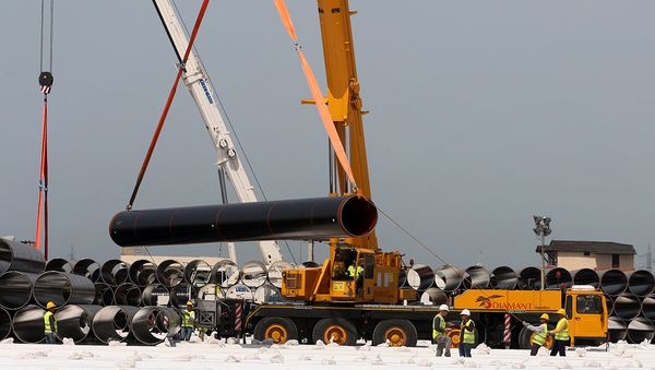 Строительство трубопровода, фото из архива - Sputnik Азербайджан