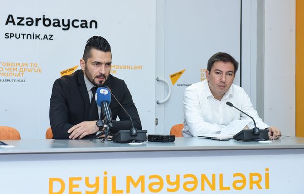 Пресс-конференция члена комитета по въездному туризму Ассоциации туризма Азербайджана Вюсала Гаджиева в международном мультимедийном пресс-центре Sputnik Азербайджан - Sputnik Азербайджан