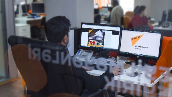 В студии новостей информационного агентства Sputnik Азербайджан - Sputnik Азербайджан