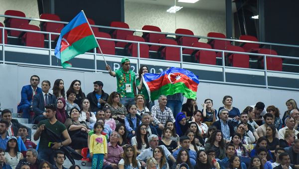 Финальный матч по волейболу между женскими сборными Азербайджана и Туриции 4 Игр Исламской солидарности - Sputnik Азербайджан