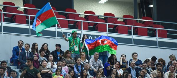 Финальный матч по волейболу между женскими сборными Азербайджана и Туриции 4 Игр Исламской солидарности - Sputnik Азербайджан