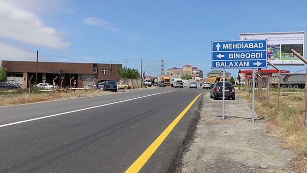 Binəqədi-Mehdiabad yolu yenidən qurularaq istifadəyə verildi - Sputnik Азербайджан