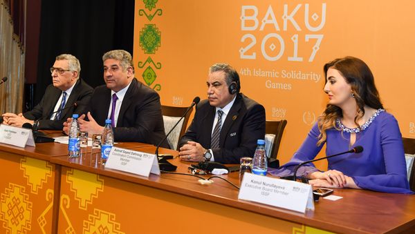 Пресс-конференция, посвященная итогам IV Игр исламской солидарности - Sputnik Азербайджан
