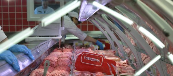 Мясной отдел гипермаркета, фото из архива - Sputnik Азербайджан