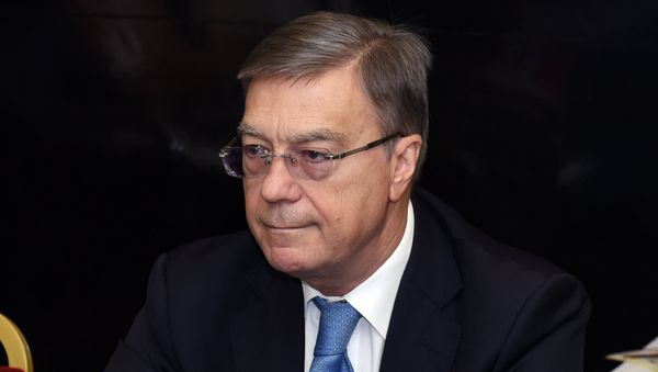 Посол России в АР Владимир Дорохин в ходе конференции общественных объединений российских соотечественников в АР - Sputnik Азербайджан