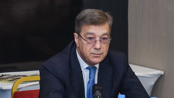 Посол России в Азербайджане Владимир Дорохин в ходе конференции общественных объединений российских соотечественников в АР - Sputnik Азербайджан