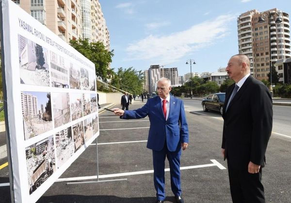 Президент Ильхам Алиев ознакомился с условиями, созданными в новом парке в Баку  - Sputnik Азербайджан