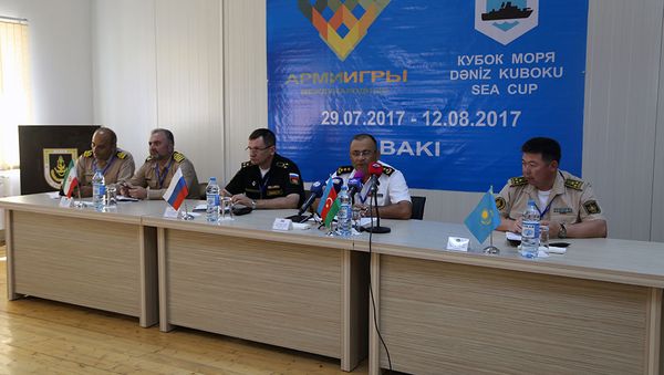 Пресс-конференция в связи с международным конкурсом Кубок моря - 2017 - Sputnik Азербайджан