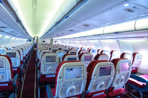Самолет Airbus A340-500 азербайджанских авиалиний - Sputnik Азербайджан