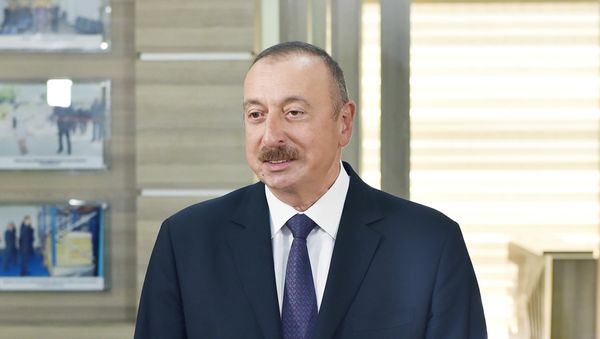 İlham Əliyev Balakəndə “ABAD Mərkəz”in açılışında iştirak edib - Sputnik Азербайджан