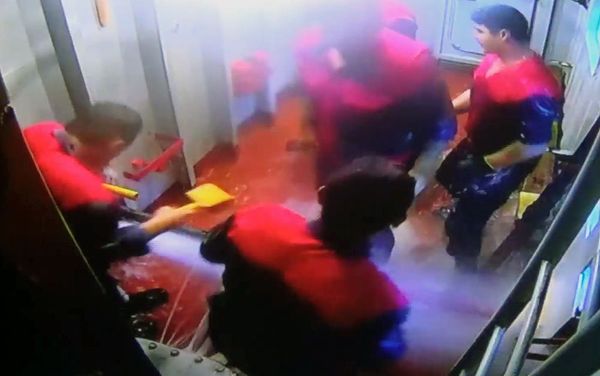 Второй этап Состязание по борьбе за живучесть корабля и спасательной подготовке конкурса Кубок моря - 2017 - Sputnik Азербайджан