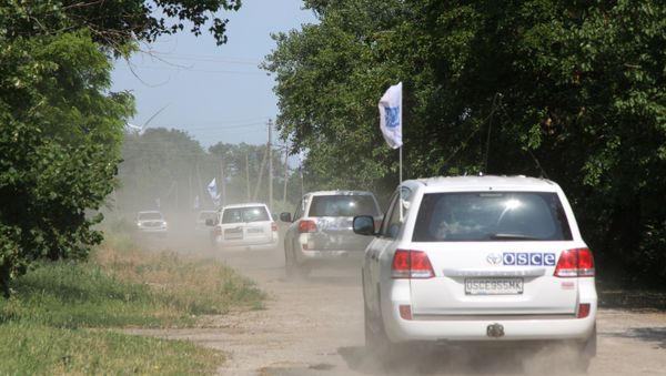 Кортеж патрулей миссии ОБСЕ, фото из архива - Sputnik Азербайджан