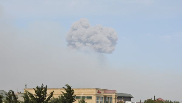 Пожар в оружейном складе N-ской воинской части Министерства обороны Азербайджана - Sputnik Азербайджан