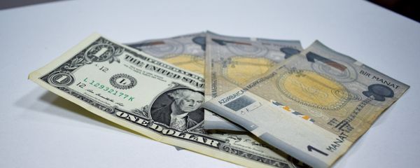 Денежные купюры Азербайджана и США - Sputnik Азербайджан