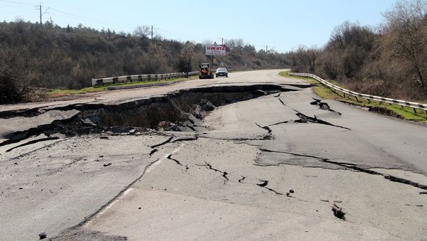Оползень, фото из архива - Sputnik Азербайджан