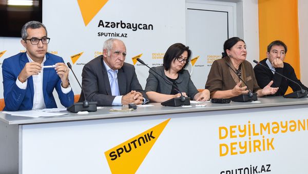 Пресс-конференция, приуроченная ко Дню учителя в мультимедийном пресс-центре Sputnik Азербайджан - Sputnik Азербайджан