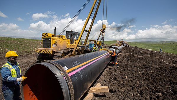 Строительные работы трансанатолийского газопровода (TANAP), фото из архива - Sputnik Азербайджан