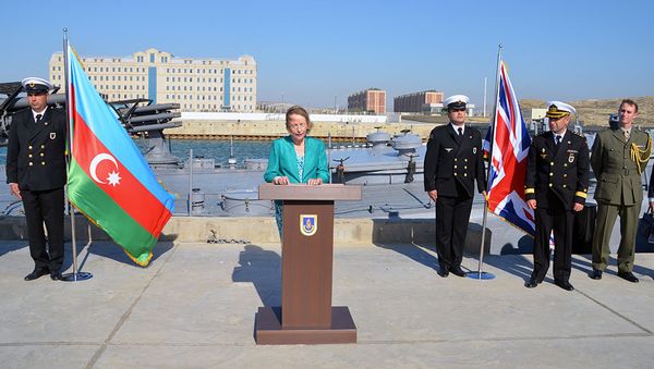 Курс планирования морской безопасности, организованный Королевским флотом Великобритании, начался на базе ВМС в Баку - Sputnik Азербайджан
