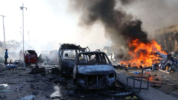Взрыв в Могадишо, Сомали, 14 октября 2017 года - Sputnik Азербайджан
