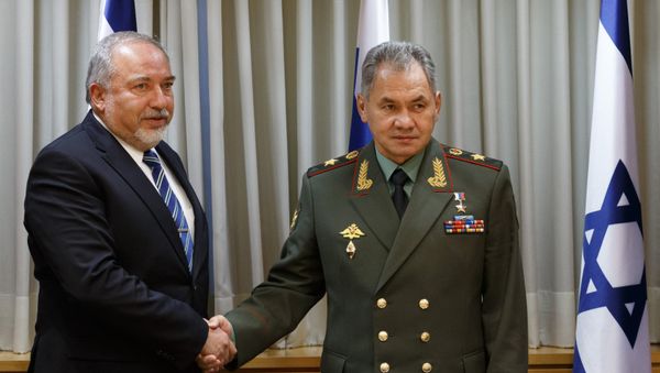 Встреча министра обороны РФ С. Шойгу с министром обороны Израиля А. Либерманом - Sputnik Азербайджан