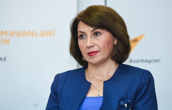 Azərbaycan Milli Elmlər Akademiyası Respublika Seysmoloji Xidmət Mərkəzinin İnformasiya şöbəsinin müdiri Vüsalə Rafiqqızı Sputnik Azərbaycan Multimedia Mərkəzində keçirilən mətbuat konfransı zamanı, 25 oktyabr 2017-ci il - Sputnik Азербайджан
