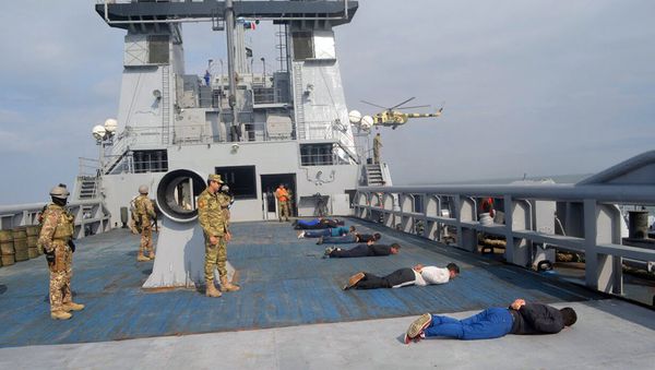 Cамооценка 1-го уровня по Воспрещению действий в море с Палубной группой ВМС Азербайджана, объявленной в Объединение Совместных Сил - Sputnik Азербайджан