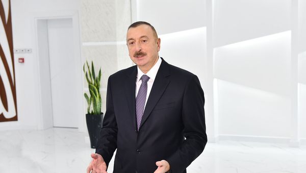 Президент Ильхам Алиев принял участие в открытии Абшеронского Олимпийского спортивного комплекса - Sputnik Азербайджан