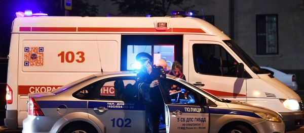 Автомобили полиции и скорой медицинской помощи в Москве, фото из архива - Sputnik Азербайджан