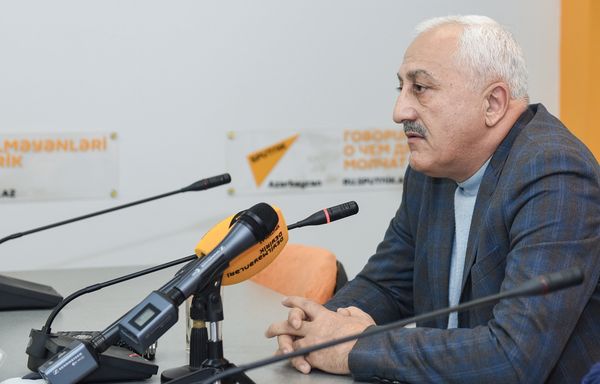 Видеомост Баку-Москва-Астана в мультимедийном пресс-центре Sputnik Азербайджан, посвященный проблемам Каспия - Sputnik Азербайджан