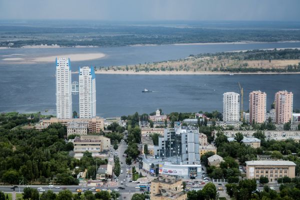 Волгоград, вид на Волгу - Sputnik Азербайджан