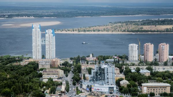 Волгоград, вид на Волгу  - Sputnik Азербайджан