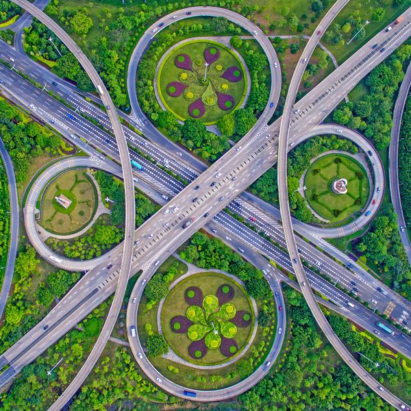 Снимок Cross Bridge Waltz фотографа Guo Ji Hua, финалист конкурса Art of Building photography awards 2017 - Sputnik Азербайджан