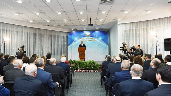 Президент Ильхам Алиев на церемонии, посвященной спортивным итогам 2017 года - Sputnik Азербайджан