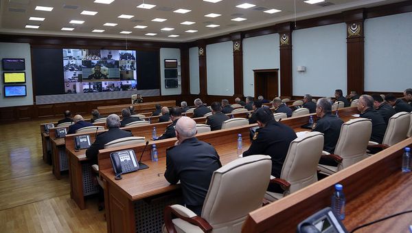 Служебное совещание в Министерстве обороны - Sputnik Азербайджан