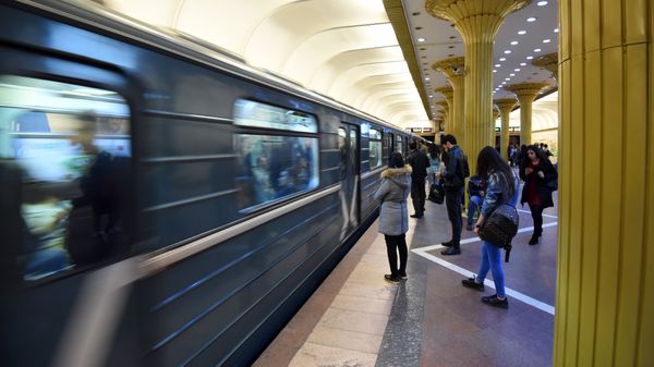 Одна из станций Бакинского метрополитена, фото из архива - Sputnik Азербайджан