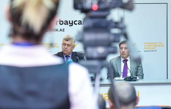 Пресс-конференция посвященная 190-летию Туркманчайского мирного договора - Sputnik Азербайджан