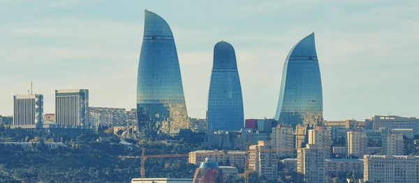 Вид на комплекс зданий Flame Towers в Баку - Sputnik Азербайджан