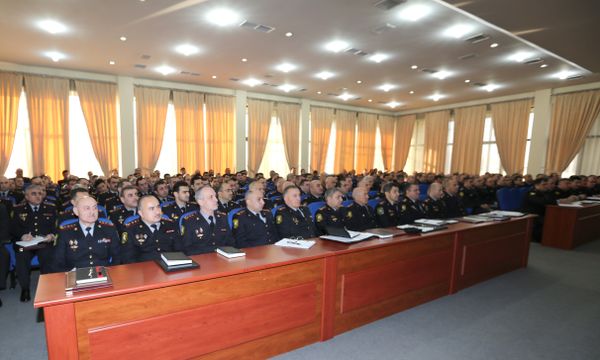 Оперативное совещание в Главном управлении полиции города Баку, посвященное итогам 2017 года - Sputnik Азербайджан
