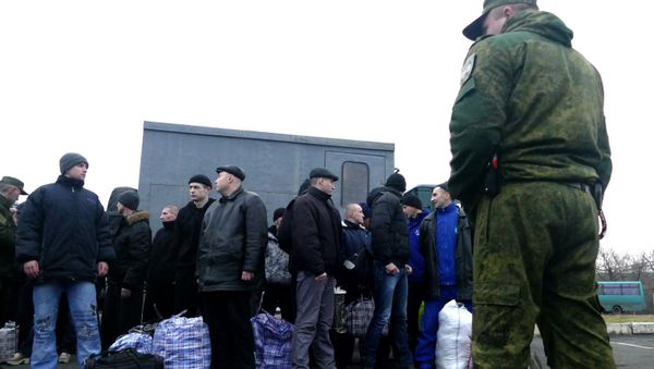 Украинские пленные, фото из архива - Sputnik Азербайджан