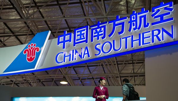 Стенд авиакомпании China Southern Airlines, фото из архива - Sputnik Азербайджан