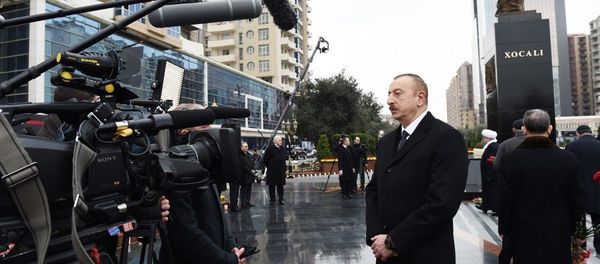 Президент Азербайджана Ильхам Алиев в ходе интервью телеканалу Россия-24 - Sputnik Азербайджан