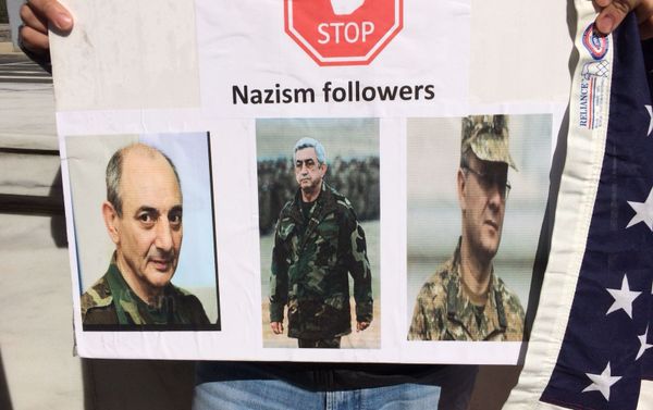 Акция протеста азербайджанцев в Вашингтоне - Sputnik Азербайджан