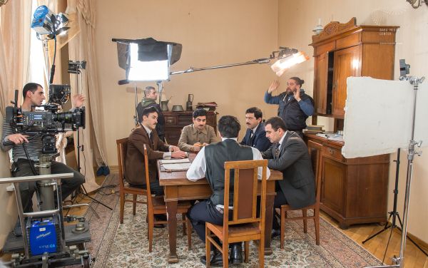Съемки фильма, посвященного 100-летию Азербайджанской Демократической Республики - Sputnik Азербайджан