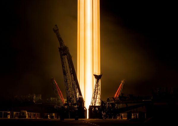 Старт космического корабля Союз-МС-08 с космодрома Байконур, Казахстан - Sputnik Азербайджан