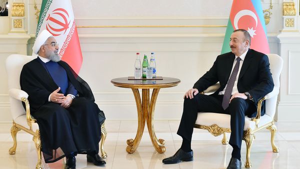 Президенты Азербайджана и Ирана Ильхам Алиев и Хасан Роухани, архивное фото - Sputnik Азербайджан