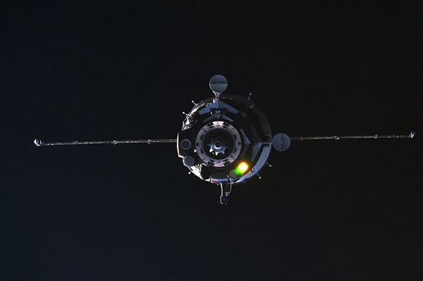 Пилотируемый корабль Союз МС-08 во время стыковки с МКС. 23 марта 2018 года - Sputnik Азербайджан