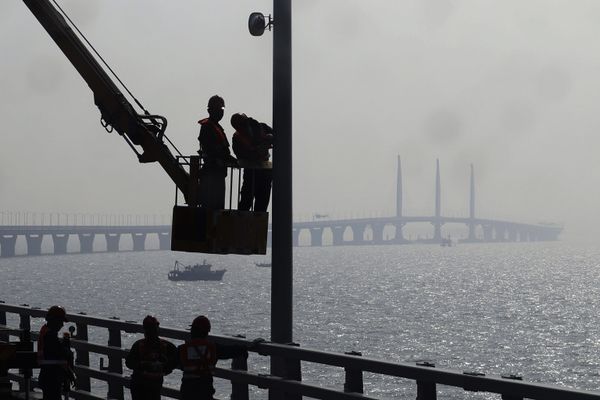 Морской мост Гонконг-Чжухай-Макао в Китае - Sputnik Азербайджан